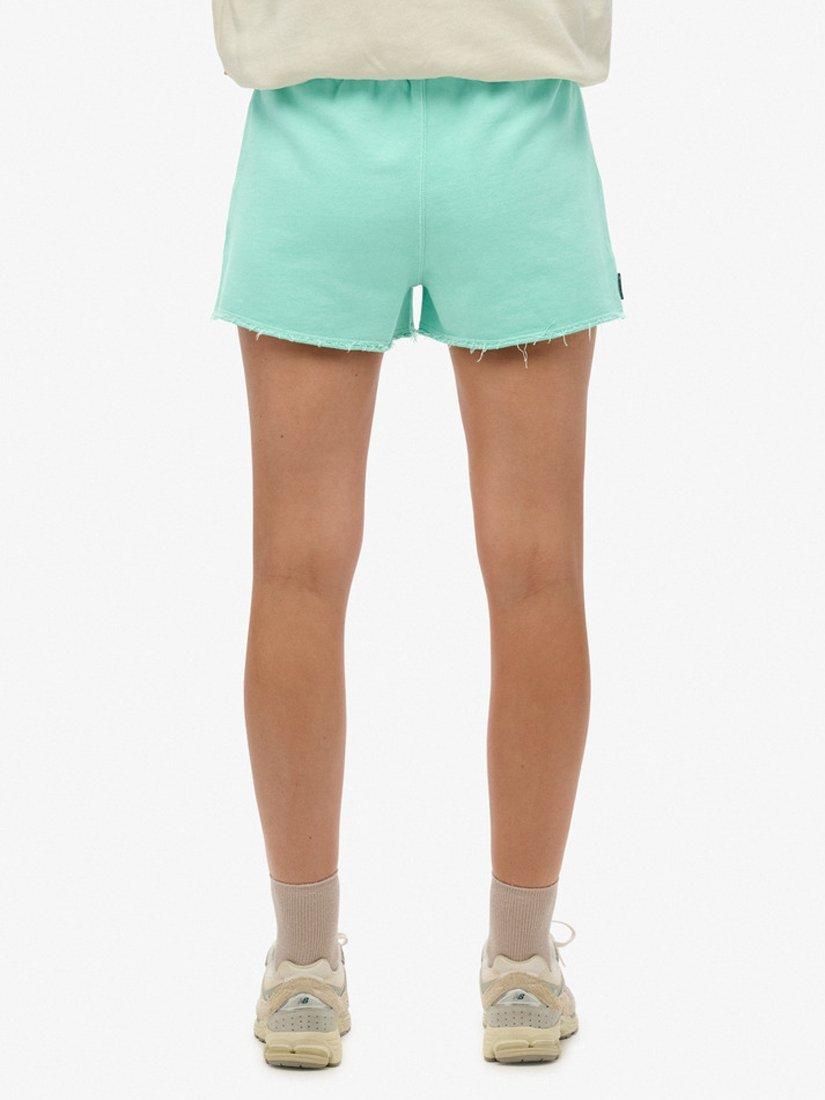 Product image 5 of 6, which shows Superdry Essential Logo Garment Dyed Shorts, Spearmint Green, 8