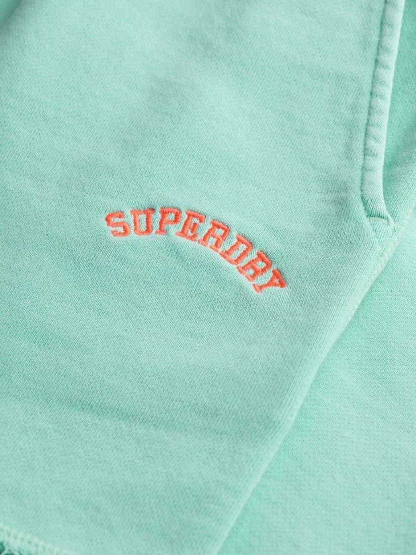Product image 6 of 6, which shows Superdry Essential Logo Garment Dyed Shorts, Spearmint Green, 8
