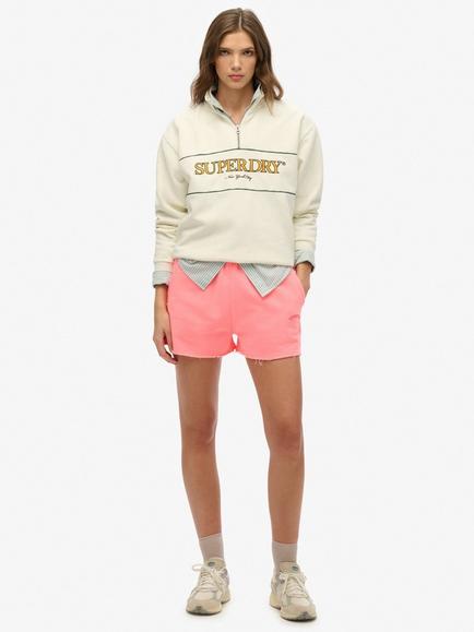 Superdry Essential Logo Garment Dye Shorts, Fiery Coral, Fiery Coral