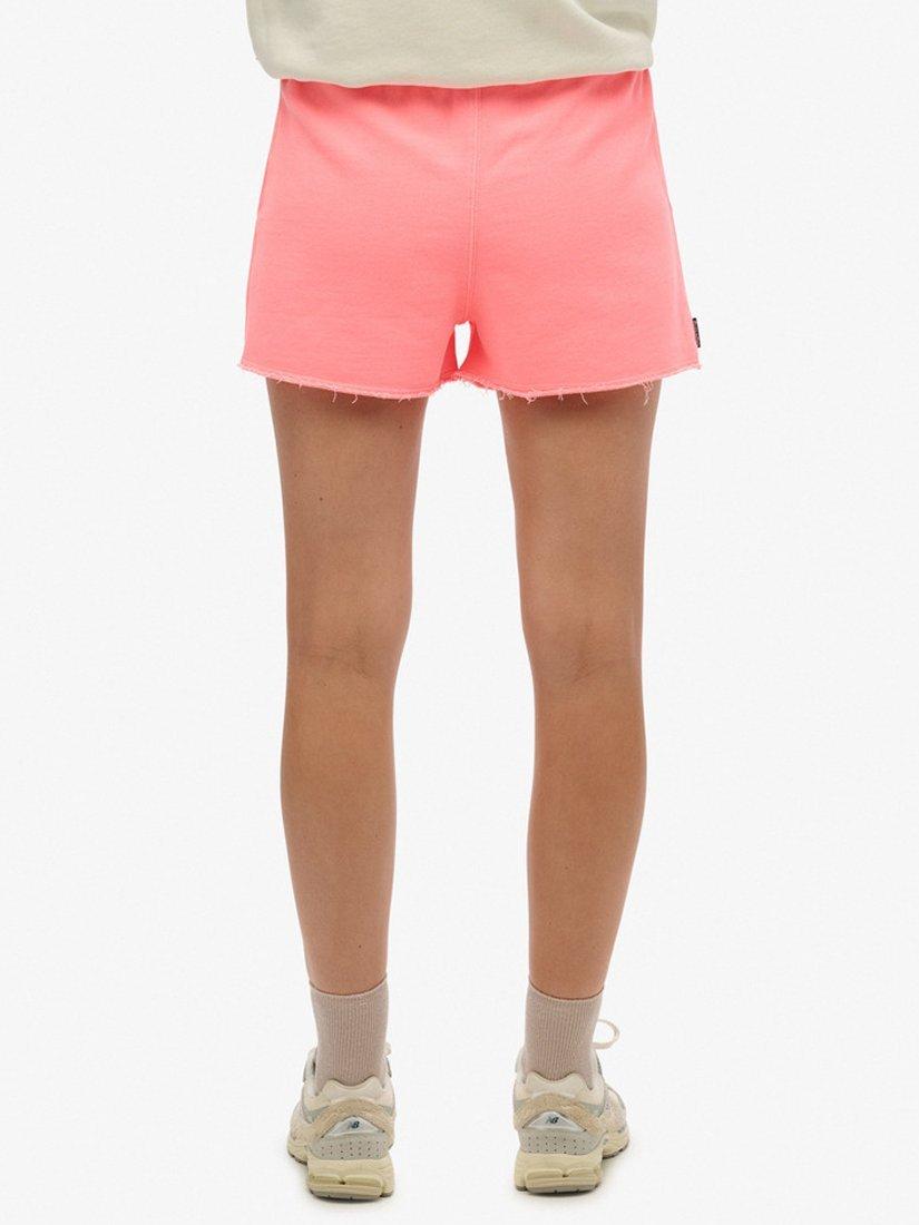 Product image 5 of 6, which shows Superdry Essential Logo Garment Dye Shorts, Fiery Coral, 8