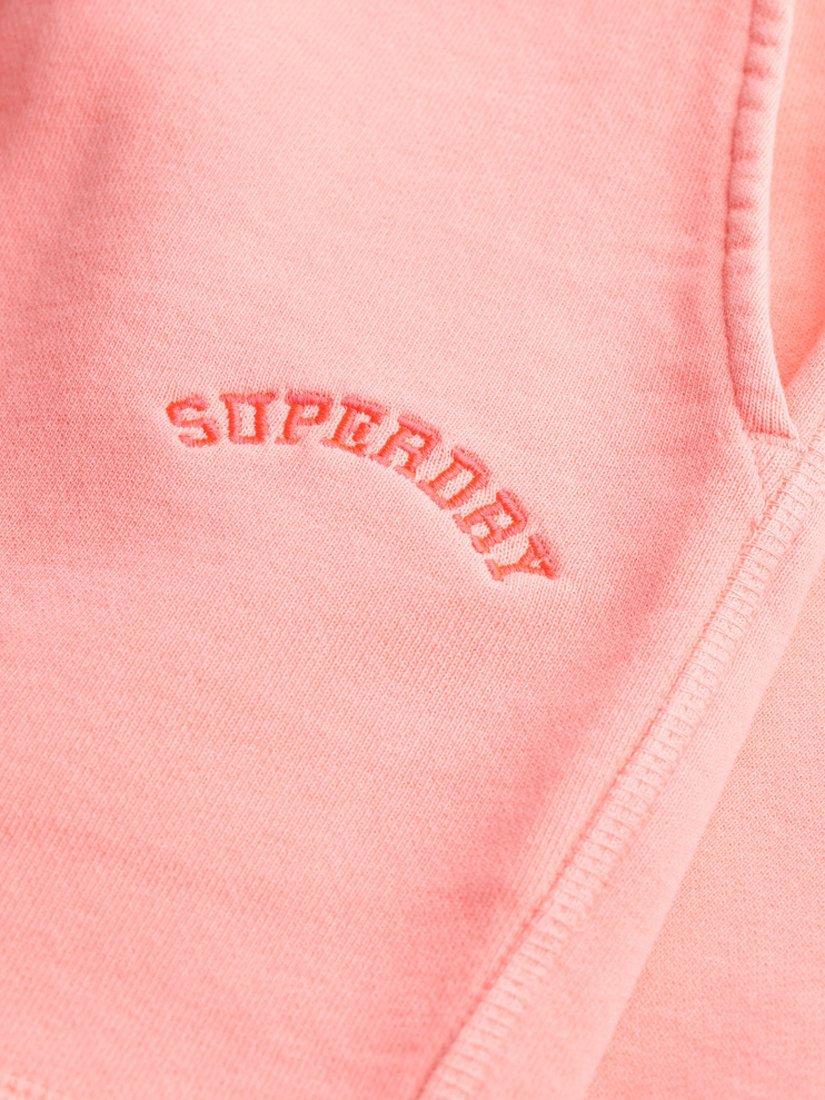 Product image 6 of 6, which shows Superdry Essential Logo Garment Dye Shorts, Fiery Coral, 8
