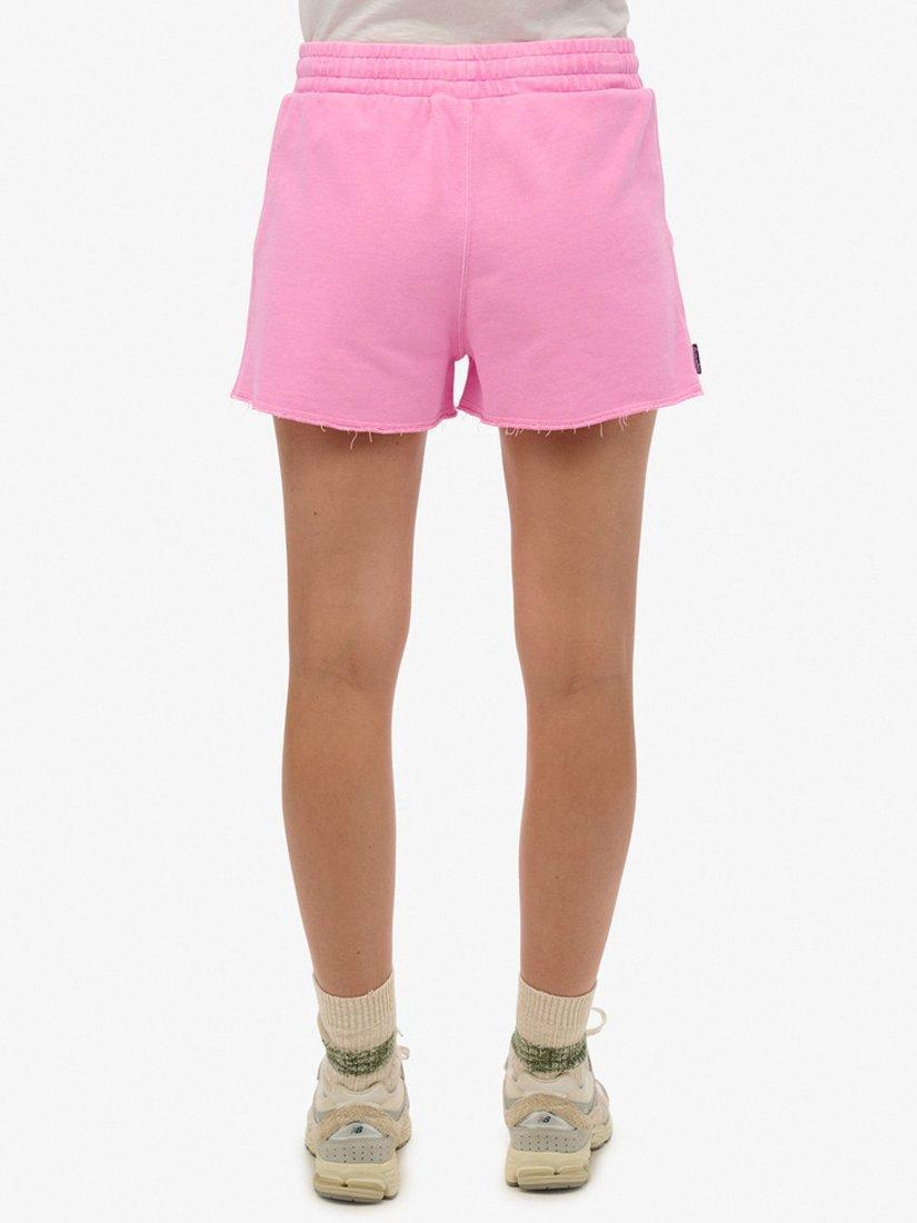 Product image 5 of 5, which shows Superdry Essential Logo Garment Dyed Shorts, Lilac Chiffon, 8