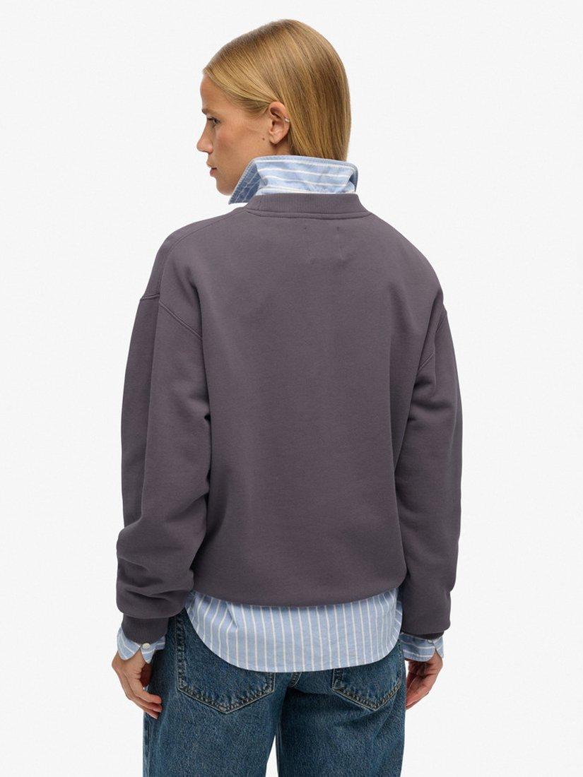 Product image 2 of 5, which shows Superdry Vintage Logo Neon Sweatshirt, Scandi Grey, 8