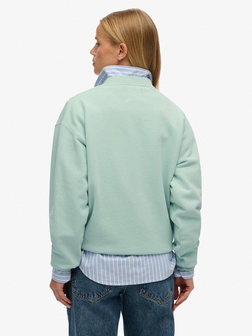 Product image 2 of 5, which shows Superdry Vintage Logo Neon Sweatshirt, Harbour Grey, 8