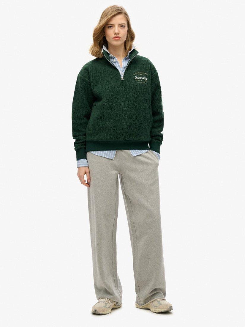 Product image 3 of 5, which shows Superdry Country Club 1/2 Zip Fleece, Enamel Green, 8