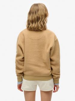 Superdry Country Club 1/2 Zip Fleece - view 2, Shaker Beige
