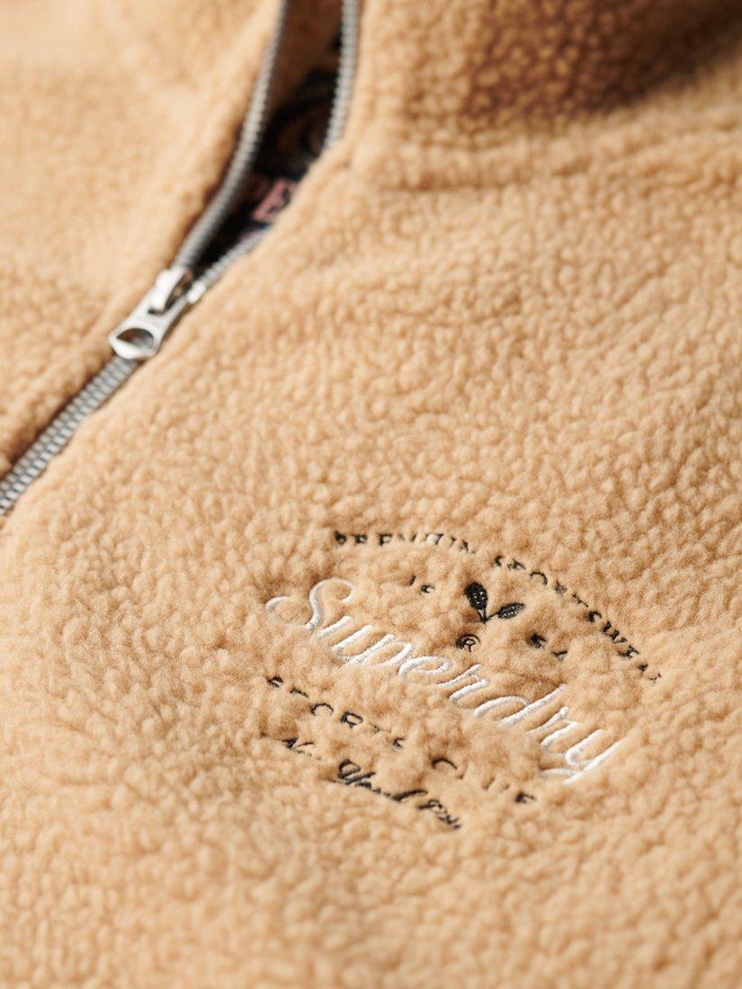 Product image 5 of 5, which shows Superdry Country Club 1/2 Zip Fleece, Shaker Beige, 8