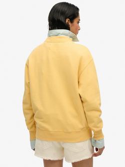 Superdry Souvenir Graphic Sweatshirt, Flax Yellow - view 2, Flax Yellow