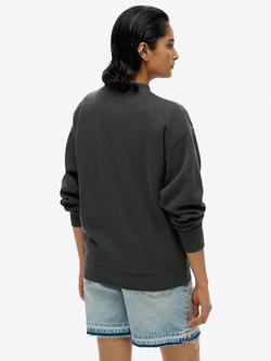 Superdry Psych Surf Pure Organic Cotton Sweatshirt - view 2, Washed Black