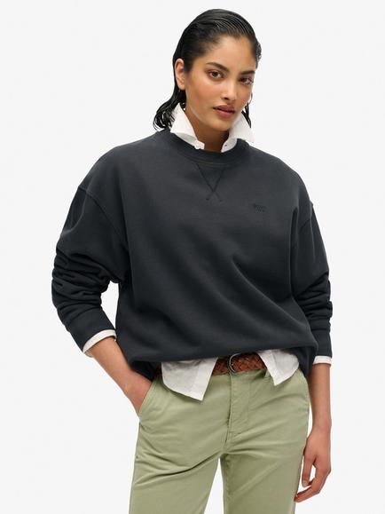 Superdry Studios Crew Sweatshirt, Washed Black, Washed Black