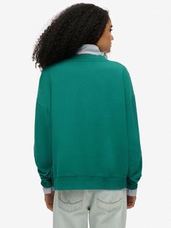 Superdry Essential Logo Oversized Crew Sweatshirt - view 2, Alpine Green