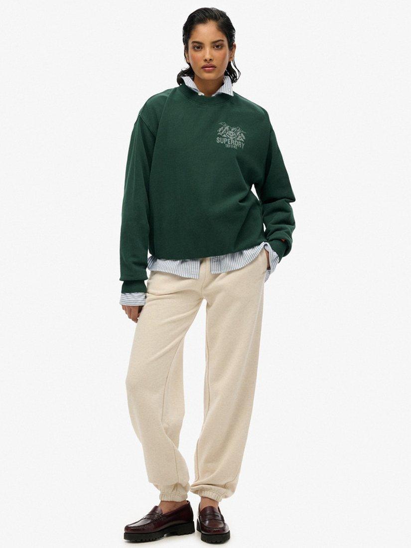 Product image 3 of 4, which shows Superdry Lo-Fi Outdoor Sweatshirt, Enamel Green, 8
