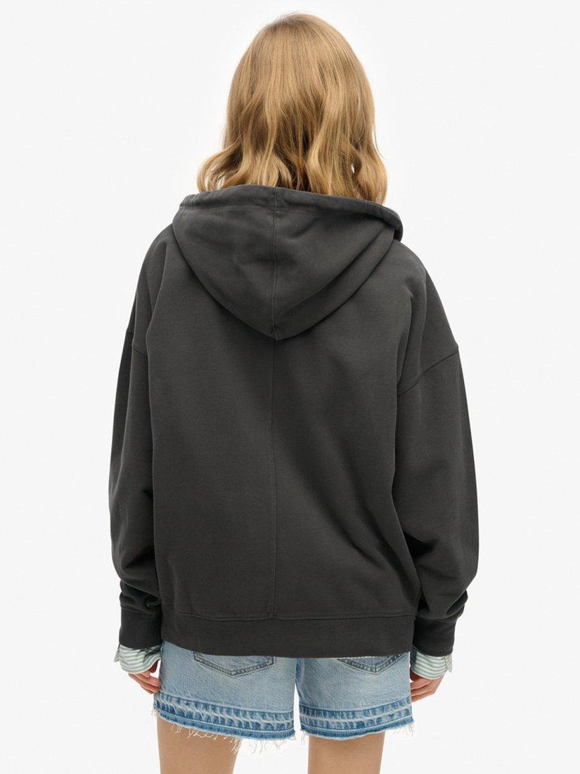 Product image 2 of 5, which shows Superdry Studios Zip Hoodie, Washed Black, 8
