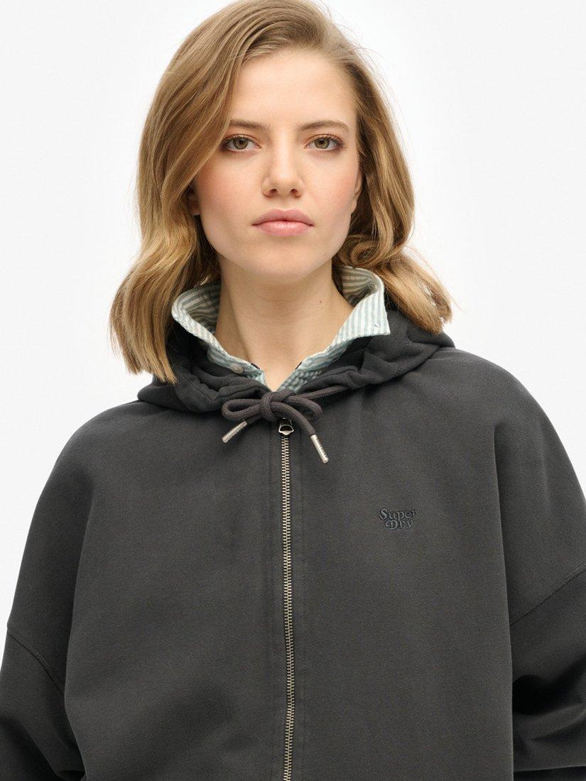 Product image 4 of 5, which shows Superdry Studios Zip Hoodie, Washed Black, 8