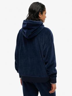 Superdry Velour Zip Hoodie - view 2, Richest Navy