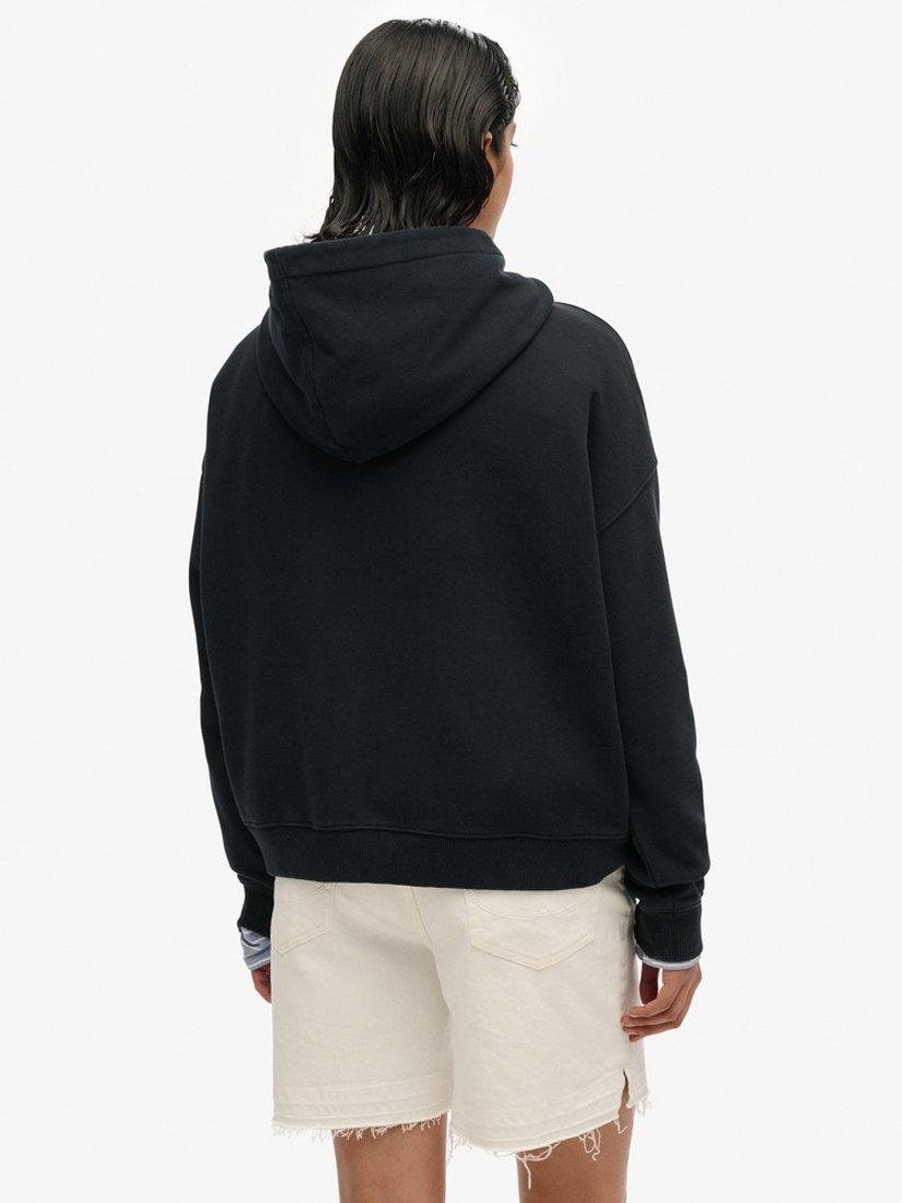 Product image 2 of 5, which shows Superdry Neo Trad Tattoo Relaxed Hoodie, Jet Black, 8