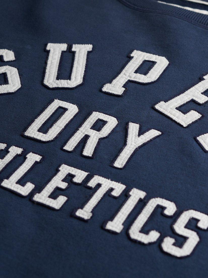 Product image 5 of 5, which shows Superdry Athletic Essentials Relaxed Applique Sweatshirt, Richest Navy, 8