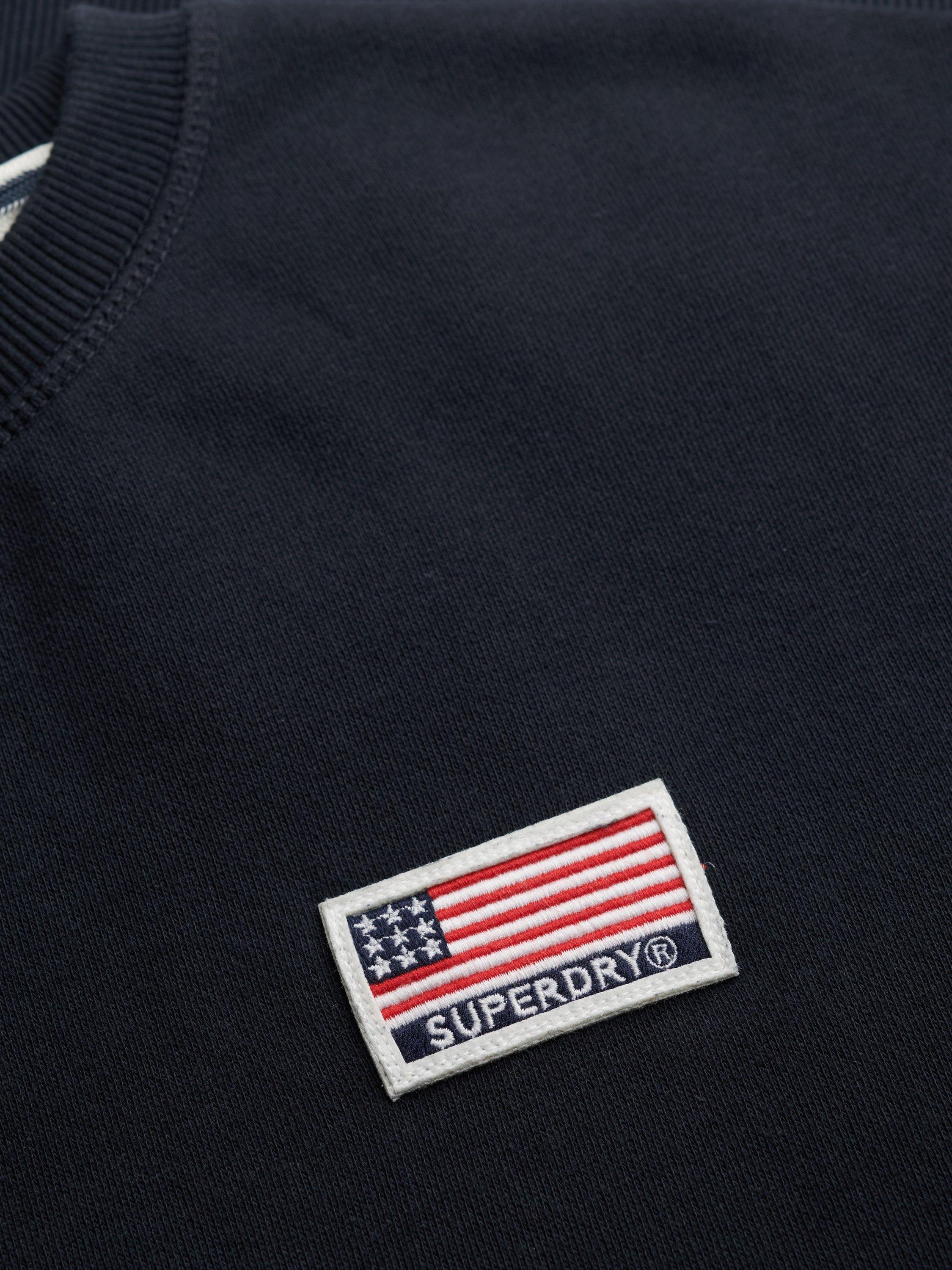 Product image 6 of 6, which shows Superdry Athletic Essentials Relaxed Crew Sweatshirt, Eclipse Navy, 8