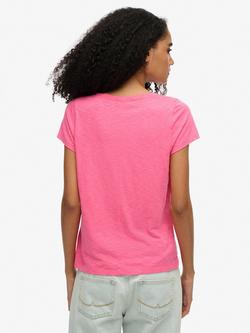 Superdry Studios Scoop Neck T-Shirt, Pink - view 2, Pink
