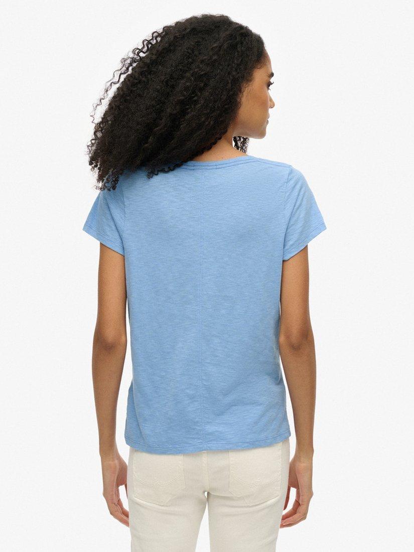 Product image 2 of 5, which shows Superdry Studios Scoop Neck T-Shirt, Bluebell, 8