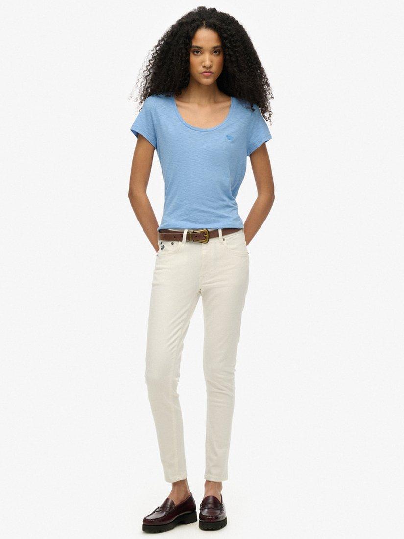 Product image 3 of 5, which shows Superdry Studios Scoop Neck T-Shirt, Bluebell, 8