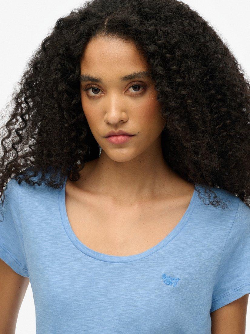 Product image 4 of 5, which shows Superdry Studios Scoop Neck T-Shirt, Bluebell, 8