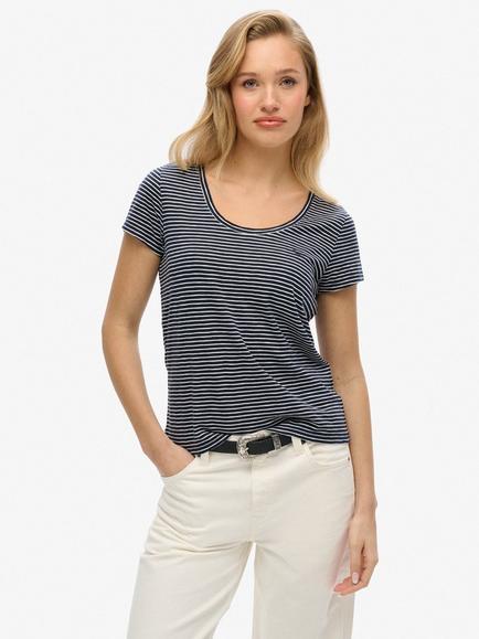 Superdry Studios Scoop Neck T-Shirt, Navy/Optic