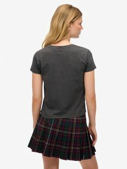 Superdry Athletic Graphic Pure Organic Cotton T-Shirt, Charcoal - view 2, Charcoal