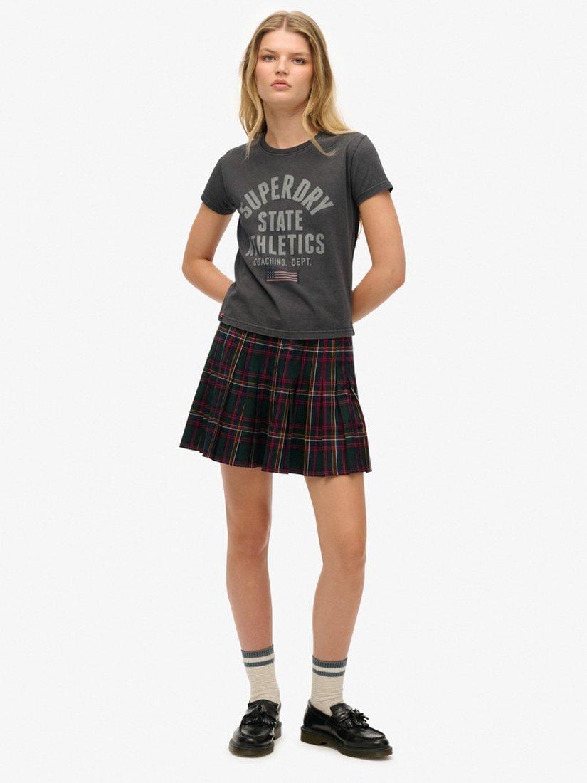 Product image 3 of 4, which shows Superdry Athletic Graphic Pure Organic Cotton T-Shirt, Charcoal, 8