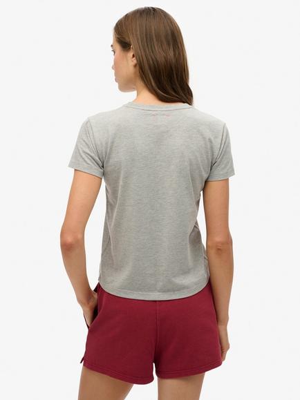 Superdry Athletic Graphic Pure Organic Cotton T-Shirt, Grey Marl - view 2, Grey Marl