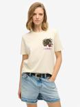 Superdry Old School Tattoo Relaxed T-Shirt, Cream