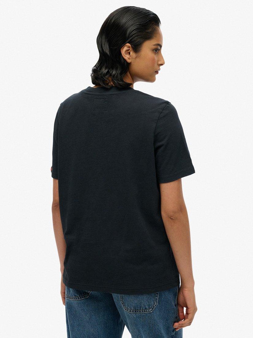Product image 2 of 5, which shows Superdry Neo Tattoo Pure Organic Cotton T-Shirt, Jet Black, 8