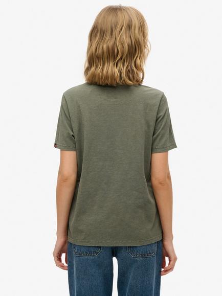 Superdry Neo Trad Tattoo Relaxed T-Shirt, Beetle Green Slub - view 2, Beetle Green Slub