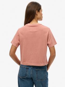 Superdry Logo Boxy Fit T-Shirt - view 2, Ash Rose