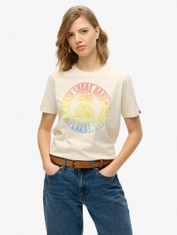 Superdry Lo-Fi Outdoor Relaxed T-Shirt, Cream