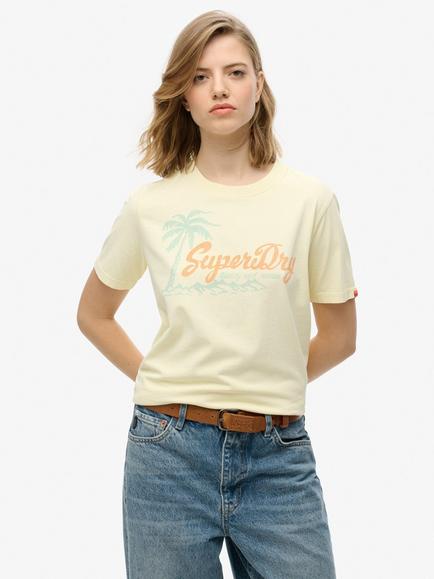 Superdry Lo-Fi Outdoor Relaxed T-Shirt, Pastel Yellow