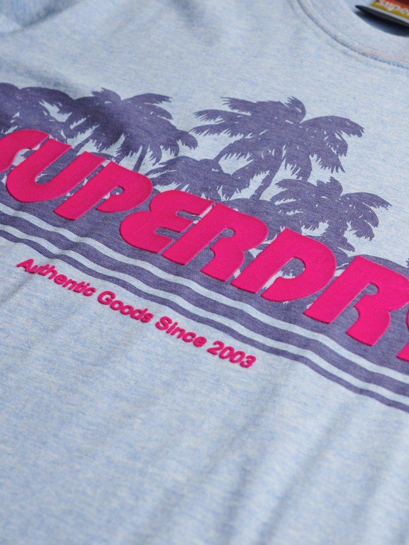 Product image 5 of 5, which shows Superdry Outdoor Stripe Relaxed T-Shirt, Rodeo Drive Blue, 8