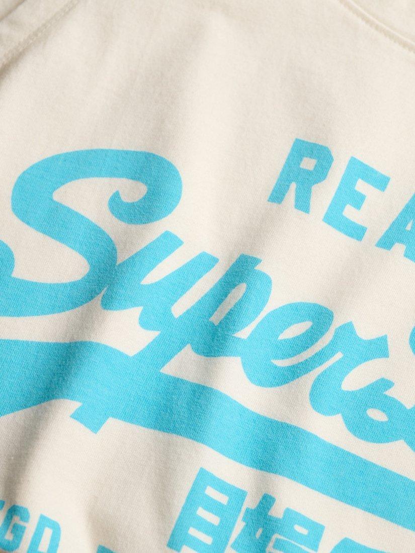Product image 5 of 5, which shows Superdry Vintage Logo Neon Scoop Neck Tank, Off White, 8