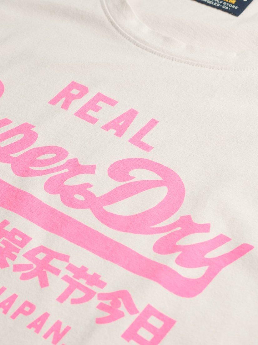 Product image 5 of 5, which shows Superdry Vintage Logo Neon Scoop Neck Tank, Cradle Pink, 8