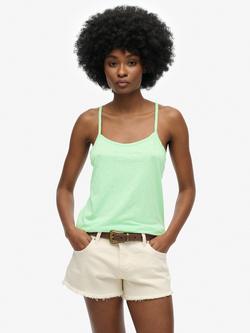 Superdry Studios Strappy Vest Top, Hemlock Green