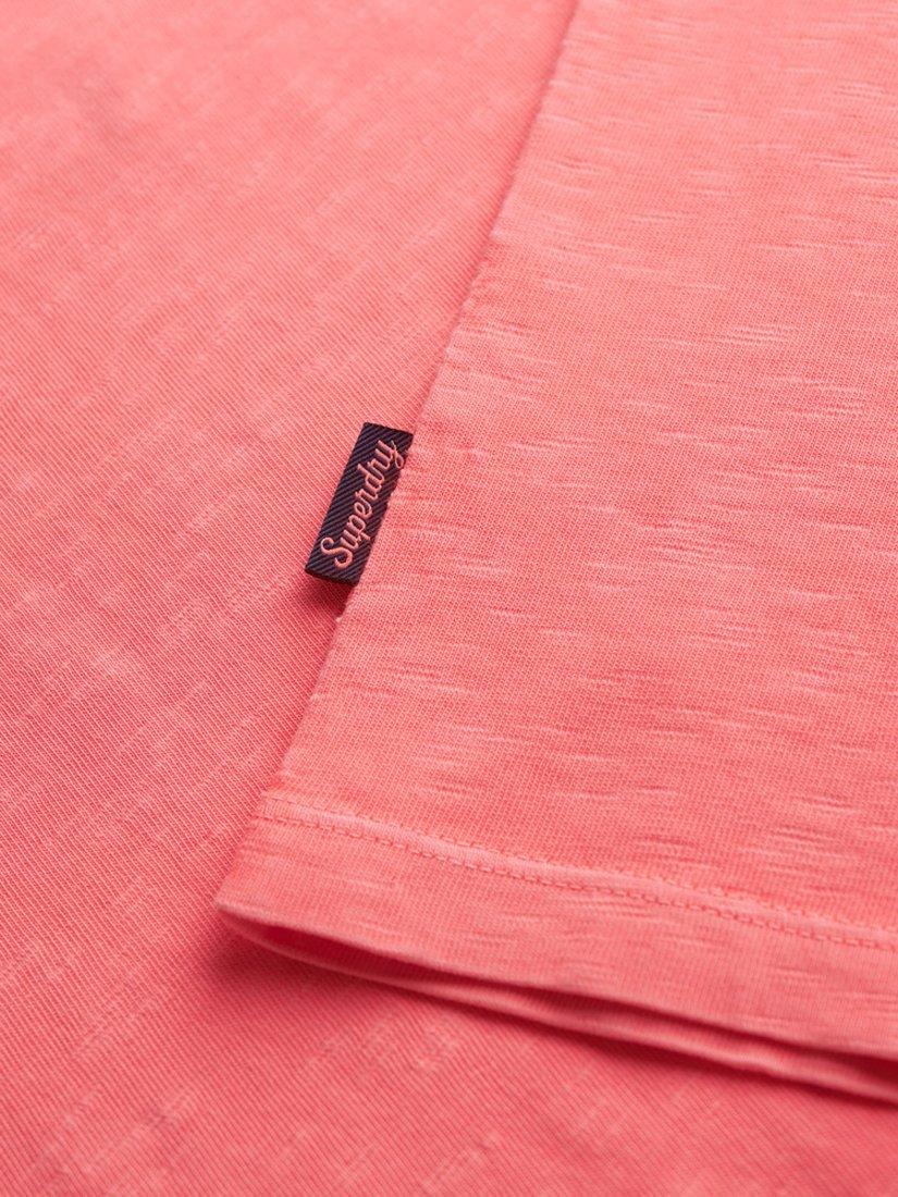 Product image 5 of 5, which shows Superdry Essential Logo Cotton Vest, Fiery Coral, 8