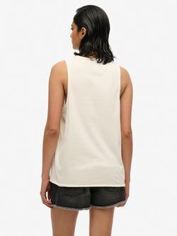Superdry Biker Rock Racer Vest Top - view 2, Off White