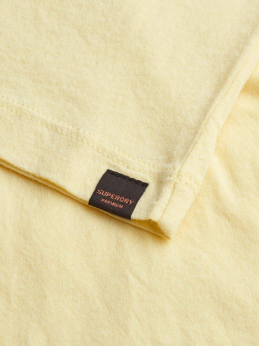 Product image 5 of 5, which shows Superdry Studios Pure Organic Cotton Racerback Vest Top, Vanilla Yellow, 8