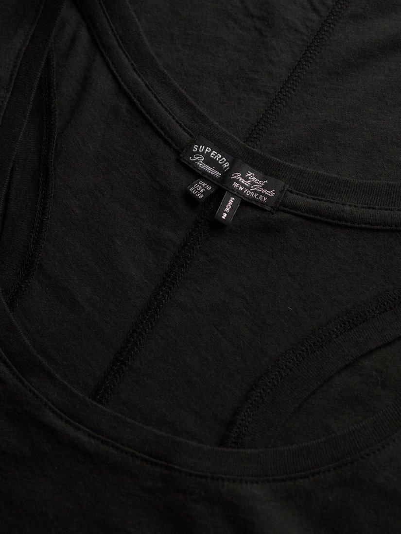 Product image 5 of 5, which shows Superdry Studios Lightweight Organic Cotton Racer Vest Top, Washed Black, 8