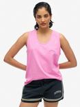 Superdry Outdoor Stripe Scoop Neck Tank Top, Pink