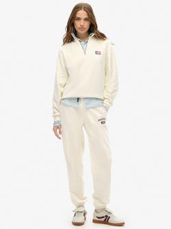 Superdry Athletic Essential Boyfriend Joggers, Desert Bone White