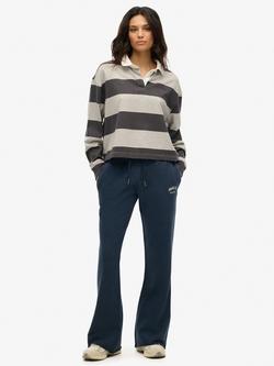 Superdry Athletic Essentials Low Rise Flare Joggers, Richest Navy, Richest Navy