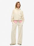 Superdry Essential Logo Wide Leg Joggers, Desert Bone White