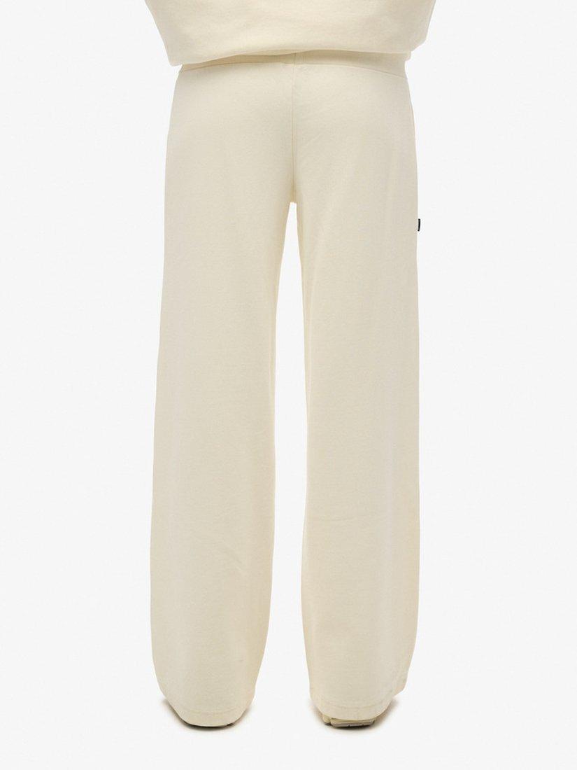 Product image 5 of 5, which shows Superdry Essential Logo Wide Leg Joggers, Desert Bone White, 8