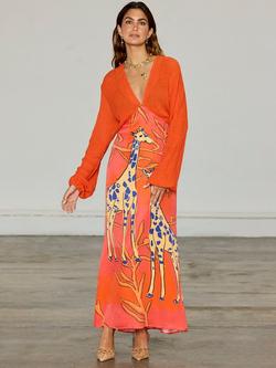 Never Fully Dressed Emma Giraffe Crochet Dress, Red - view 2, Red